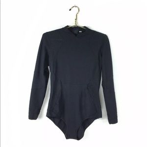 LuLuLemon Black Paddle Times Swim Body Suit